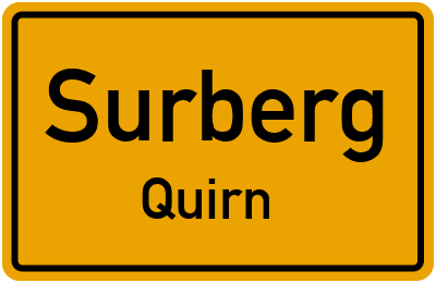 Straßenverzeichnis Surberg Quirn