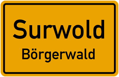 Straßenverzeichnis Surwold Börgerwald