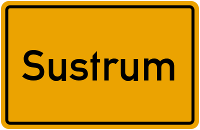 Ortsschild von Gemeinde Sustrum in Niedersachsen
