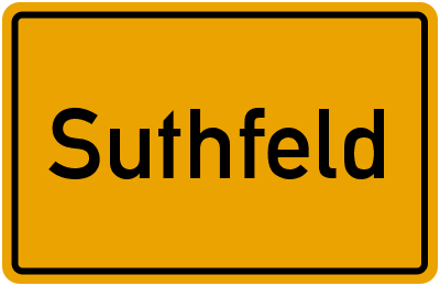 Ortsschild von Suthfeld in Niedersachsen