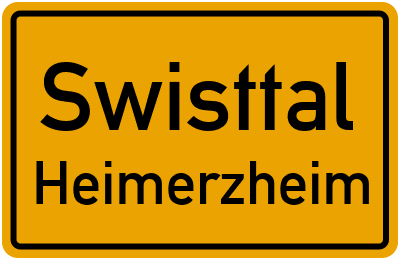 Ortsschild Swisttal Heimerzheim