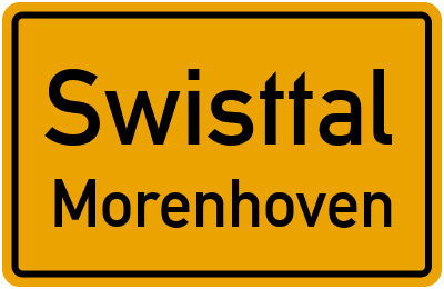Ortsschild Swisttal Morenhoven