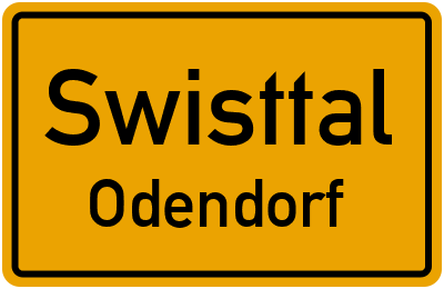 Ortsschild Swisttal Odendorf