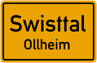 Ortsschild Swisttal Ollheim