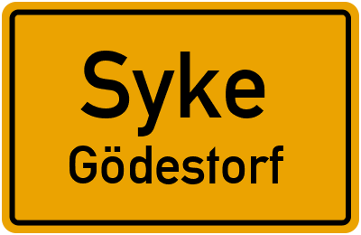 Ortsschild Syke Gödestorf