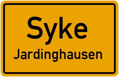 Ortsschild Syke Jardinghausen