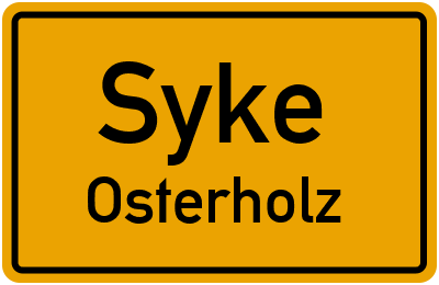 Ortsschild Syke Osterholz