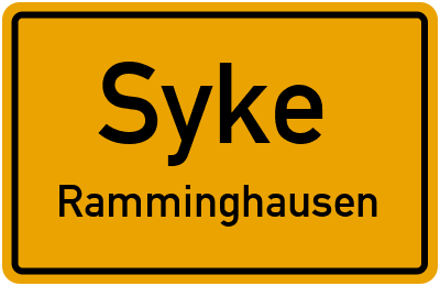Ortsschild Syke Ramminghausen
