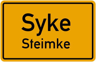 Ortsschild Syke Steimke