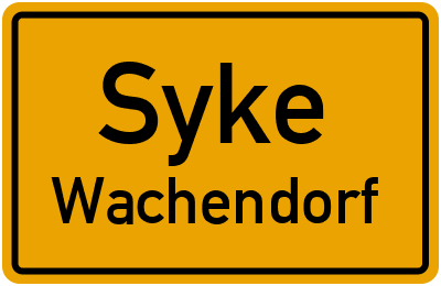 Ortsschild Syke Wachendorf