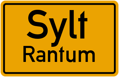 Ortsschild Sylt Rantum