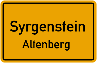 Straßenverzeichnis Syrgenstein Altenberg