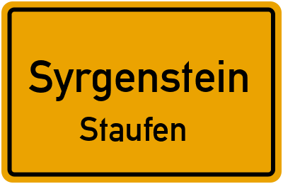 Straßenverzeichnis Syrgenstein Staufen