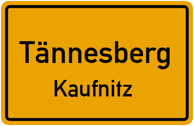 Straßenverzeichnis Tännesberg Kaufnitz