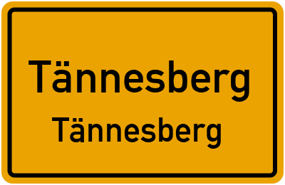 Straßenverzeichnis Tännesberg Tännesberg