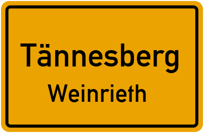 Straßenverzeichnis Tännesberg Weinrieth