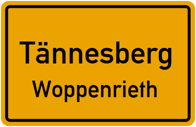 Straßenverzeichnis Tännesberg Woppenrieth