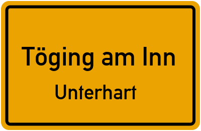 Straßenverzeichnis Töging am Inn Unterhart