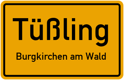 Straßenverzeichnis Tüßling Burgkirchen am Wald