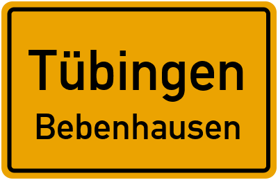 Straßenverzeichnis Tübingen Bebenhausen