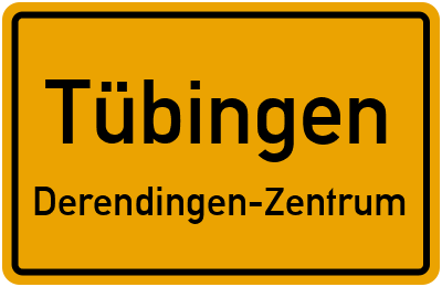 Straßenverzeichnis Tübingen Derendingen-Zentrum