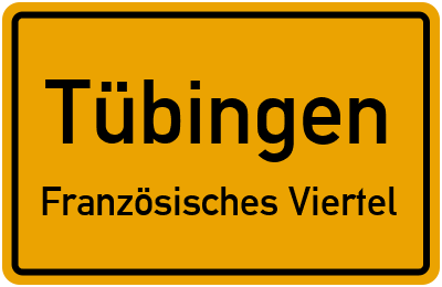 Straßenverzeichnis Tübingen Französisches Viertel