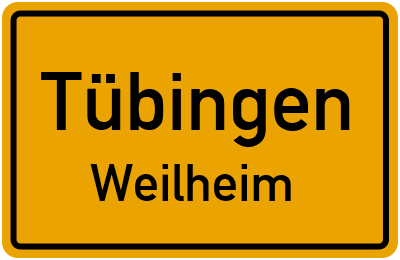 Ortsschild Tübingen Weilheim