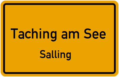 Straßenverzeichnis Taching am See Salling
