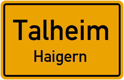 Straßenverzeichnis Talheim Haigern