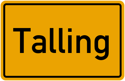 Ortsschild von Gemeinde Talling in Rheinland-Pfalz