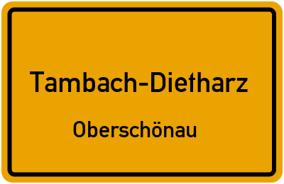 Straßenverzeichnis Tambach-Dietharz Oberschönau