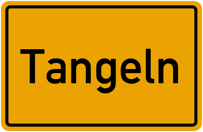 Ortsschild von Gemeinde Tangeln in Sachsen-Anhalt
