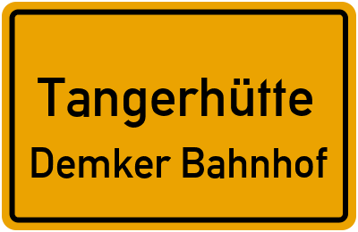 Straßenverzeichnis Tangerhütte Demker Bahnhof