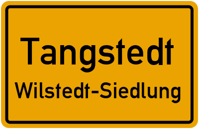 Ortsschild Tangstedt Wilstedt-Siedlung