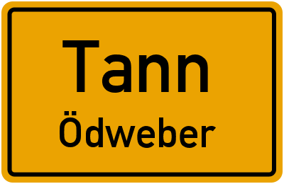 Straßenverzeichnis Tann Ödweber