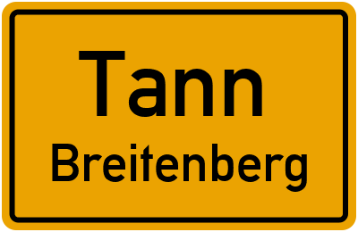 Straßenverzeichnis Tann Breitenberg