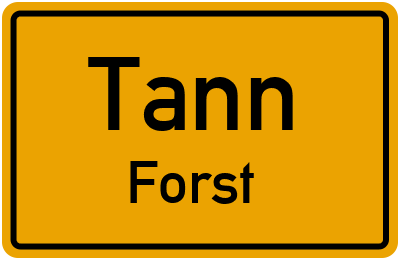 Straßenverzeichnis Tann Forst