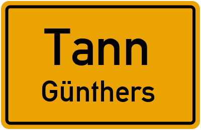 Straßenverzeichnis Tann Günthers