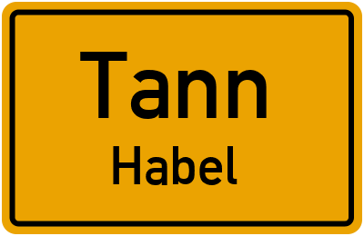 Straßenverzeichnis Tann Habel