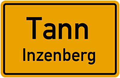 Straßenverzeichnis Tann Inzenberg