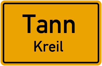 Straßenverzeichnis Tann Kreil
