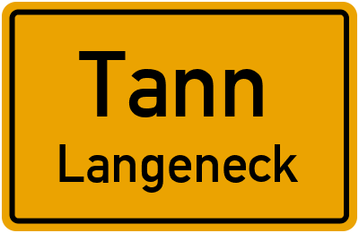 Straßenverzeichnis Tann Langeneck