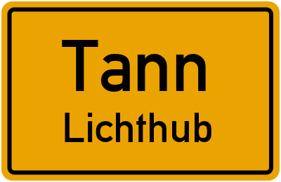Straßenverzeichnis Tann Lichthub