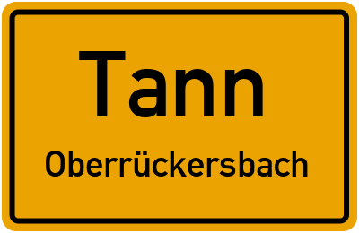 Straßenverzeichnis Tann Oberrückersbach