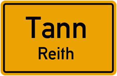 Straßenverzeichnis Tann Reith