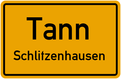 Straßenverzeichnis Tann Schlitzenhausen