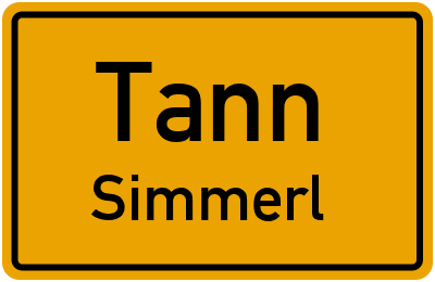 Ortsschild Tann Simmerl