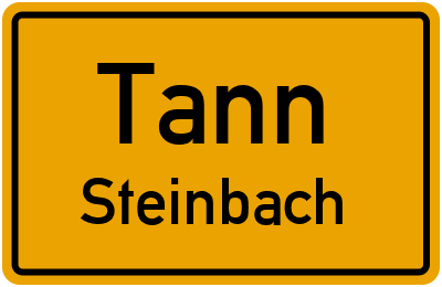 Straßenverzeichnis Tann Steinbach