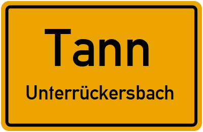 Straßenverzeichnis Tann Unterrückersbach