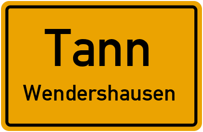 Straßenverzeichnis Tann Wendershausen